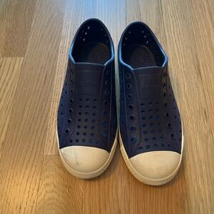 Native navy slip on shoes